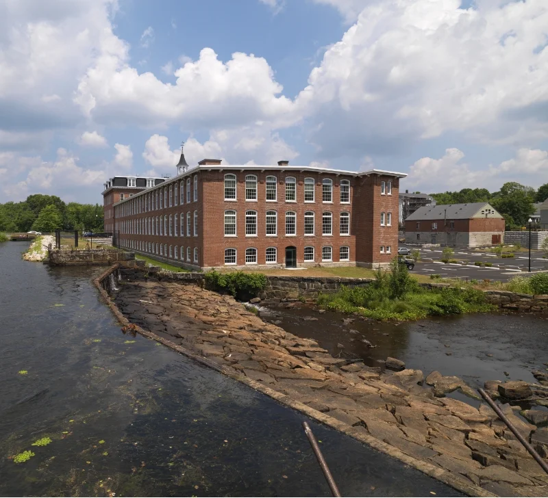 Completed historic building redevelopment exterior Northbridge Massachusetts by O'Connell Development Group